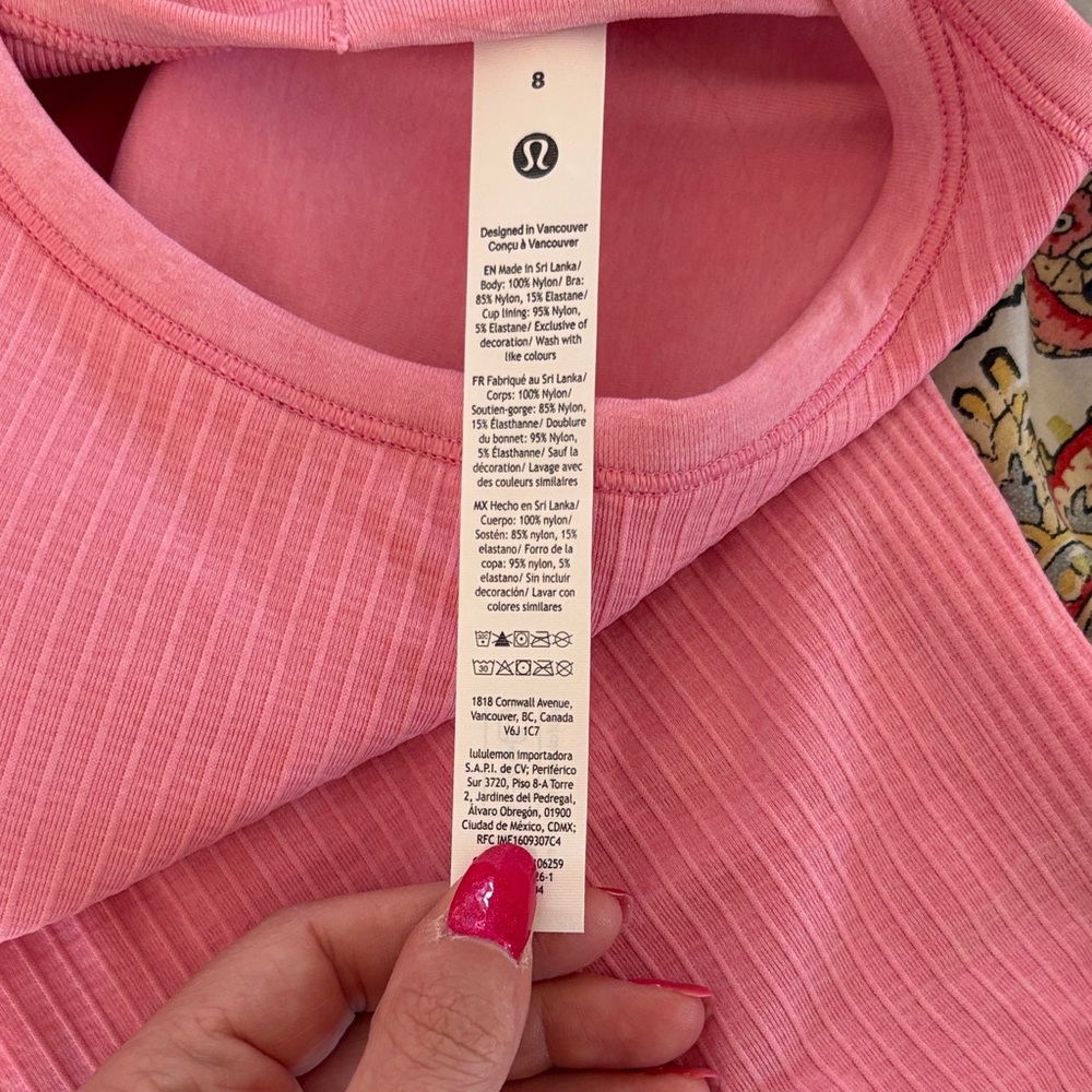 NWOT Lululemon ebb to street Tank Top - Women size 8 - Picture 2 of 4